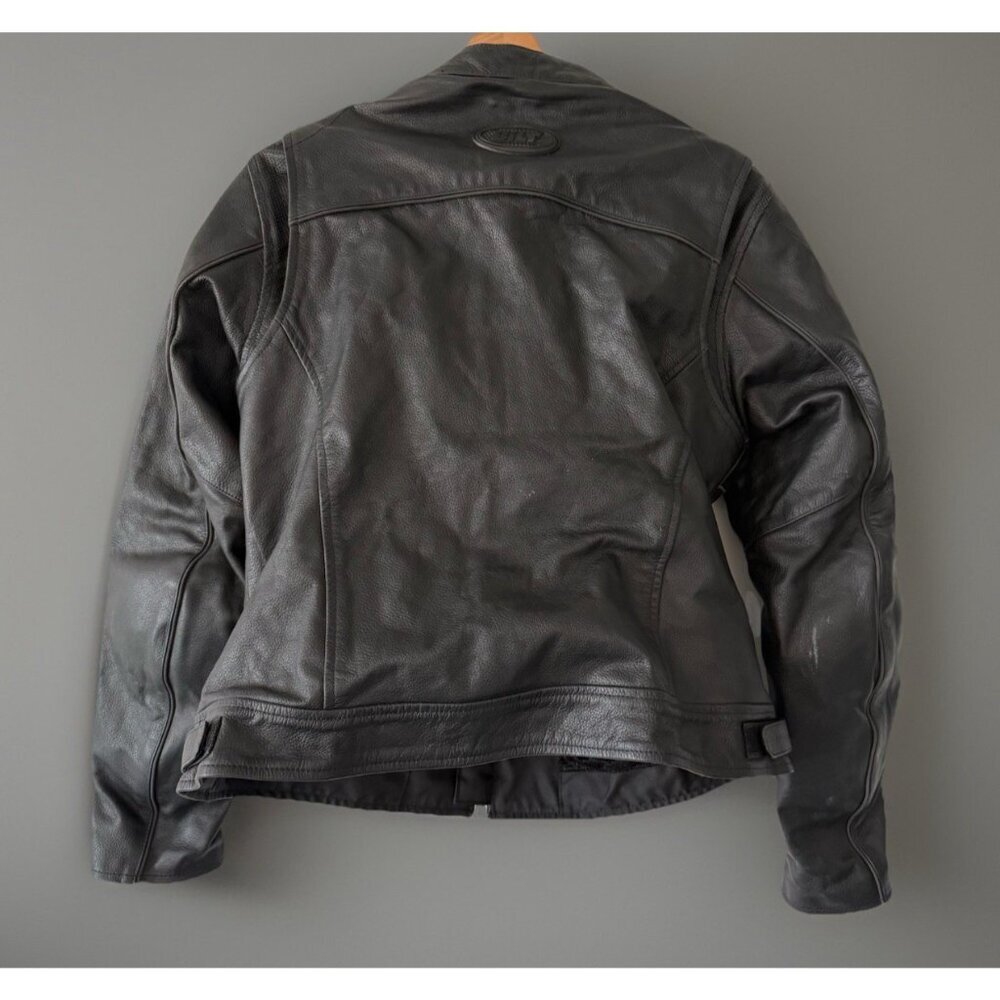 BILT Motorcycle Leather Jacket Women’s Size XL Black Armor Padded Biker READ! - Picture 2 of 16